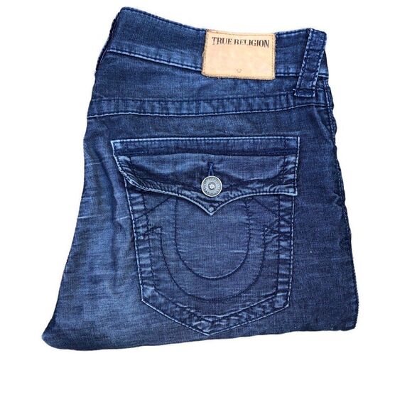 True Religion Jeans Size 32 RICKY Blue Cord - Picture 7 of 10